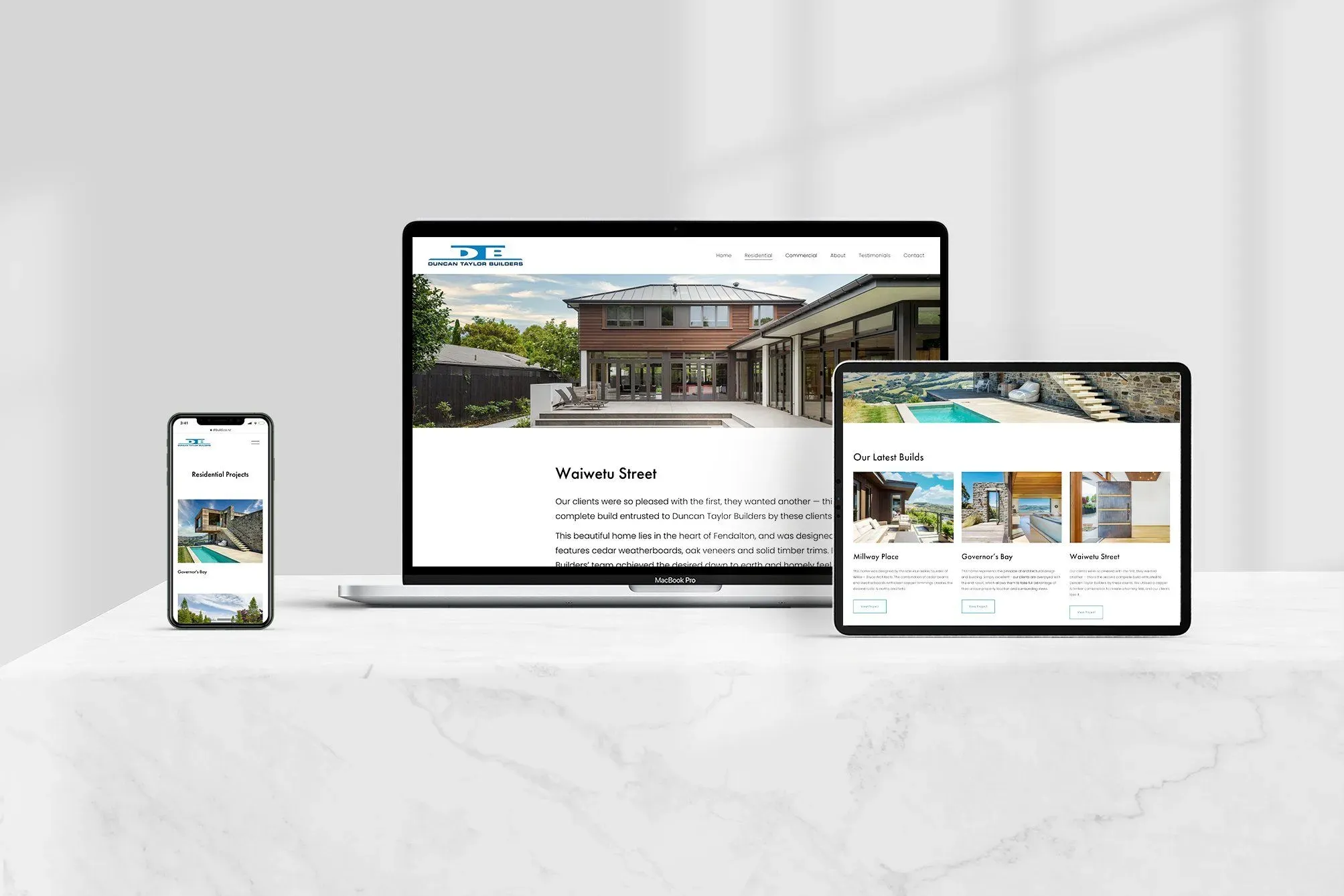 Duncan Taylor Builders ウェブサイト
